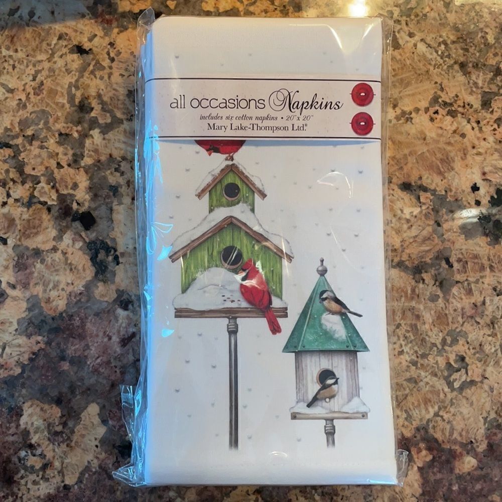 Mary Lake-Thompson Birdhouse Napkins